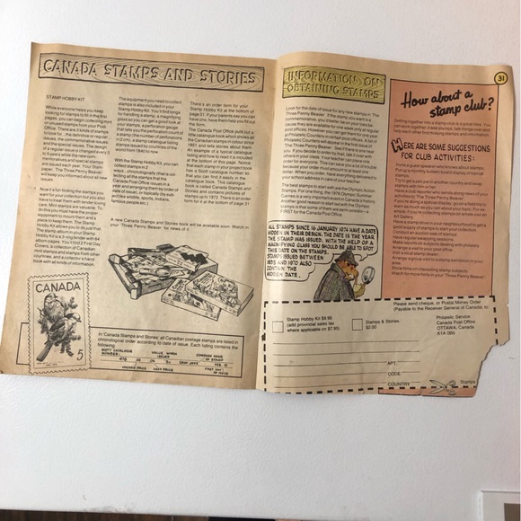 VTG 70s Stamps Canada Post Magazine Kid Publication Beaver Phil Ately Philately - Picture 5 of 10